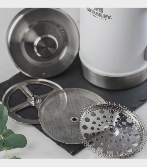 Vacuum French Press Polar Stainless Steel White