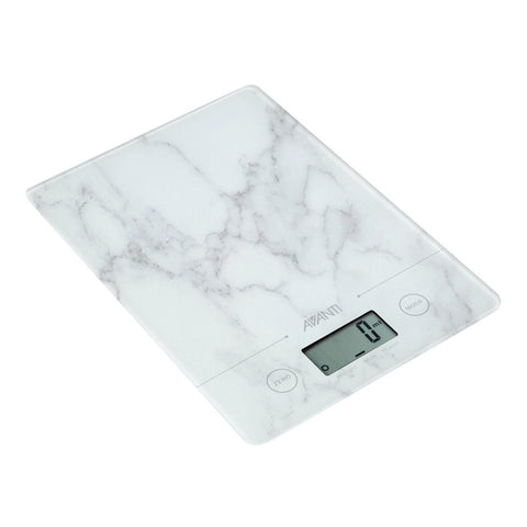 Compact Kitchen Scale White Marble