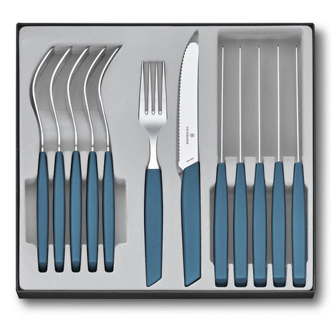 Swiss Modern Table Set (Rounded Knife) - Cornflowerblue
