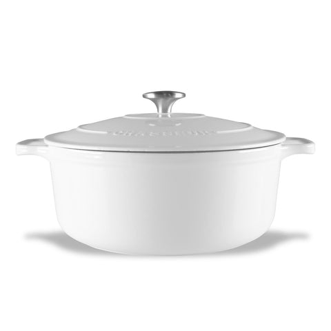 Round French Oven  - Brilliant White(3 Sizes)