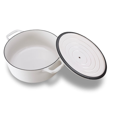 Round French Oven  - Brilliant White(3 Sizes)