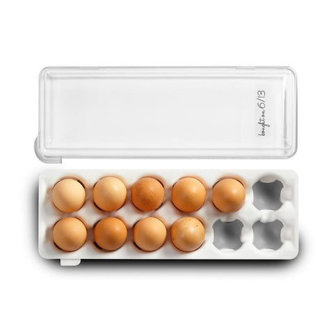 Egg Holder with Snap-On Lid - Grey