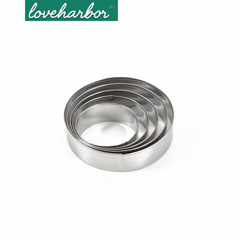 Loveharbor Round Shape Cookies Cutter Set