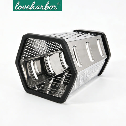 Loveharbor 6 Sided Stainless Steel Box Grater