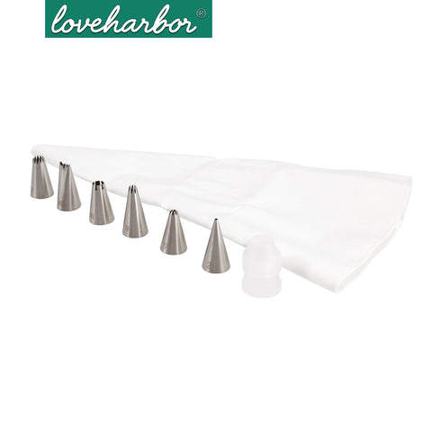 Loveharbor Ss304 Tips Set With Icing Bag
