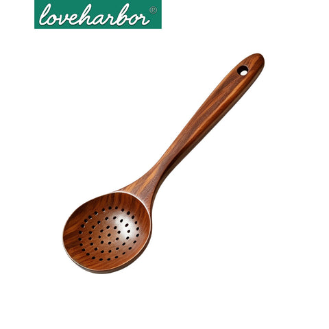 Loveharbor Wooden Slotted Spoon