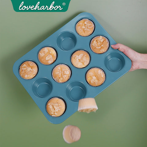 Loveharbor Green Earth Non-Stick Muffin Pan