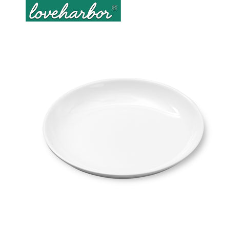Loveharbor White Porcelain Deep Plate
