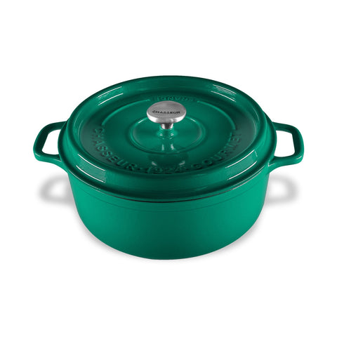 Gourmet Round French Oven 24cm Cast Iron - Jade(3 Sizes)