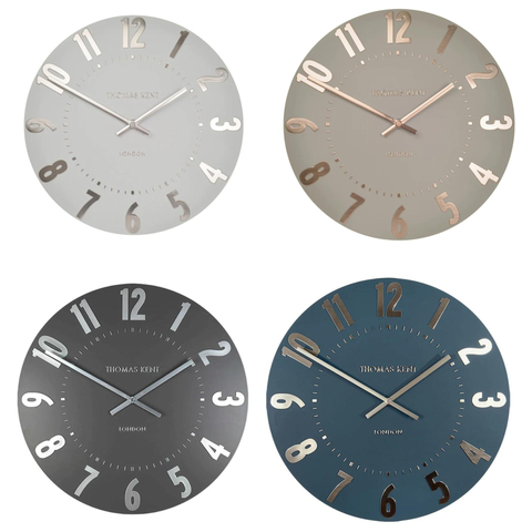 Mulberry Wall Clock Foiled Arabic Numerals, Open Face -30cm