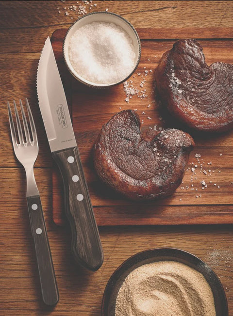 Churrasco Jumbo Steak Knife Set Polywood - Brown