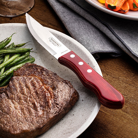 Churrasco Jumbo Steak Knife Set Polywood - Red