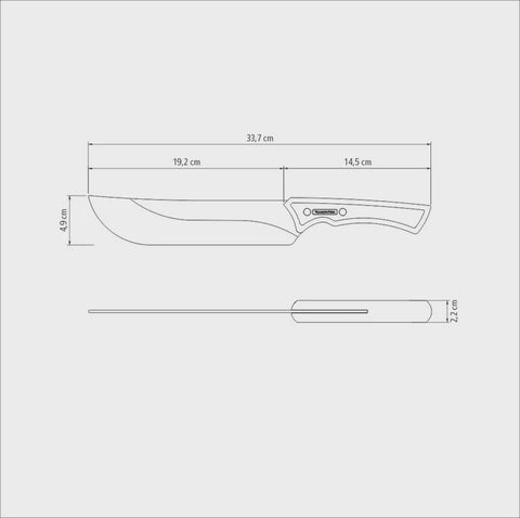 Churrasco Black Collection Meat Knife 8" FSC Certified