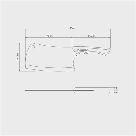 Churrasco Black Collection Meat Cleaver 7" FSC Certified