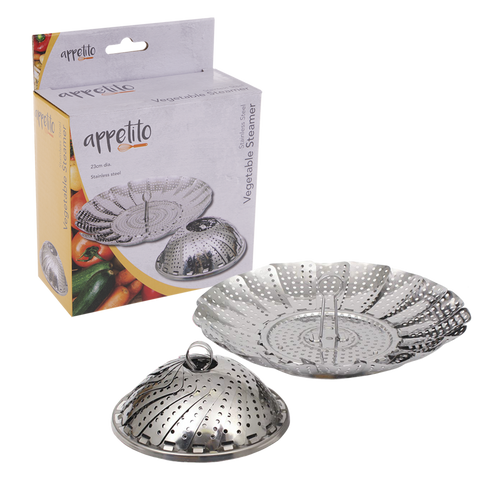 S/S Veg Steamer Basket 23Cm
