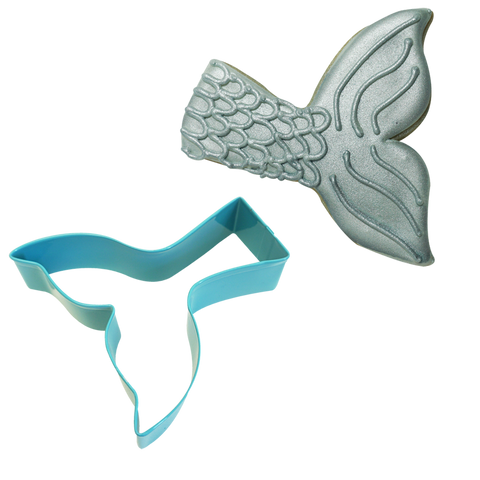 Mermaid Tail Cookie Cutter 9.5cm - Blue