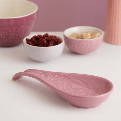 In The Meadow Pink Spoon Rest 27 x 12cm