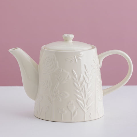 In The Meadow Cream Teapot 800ml