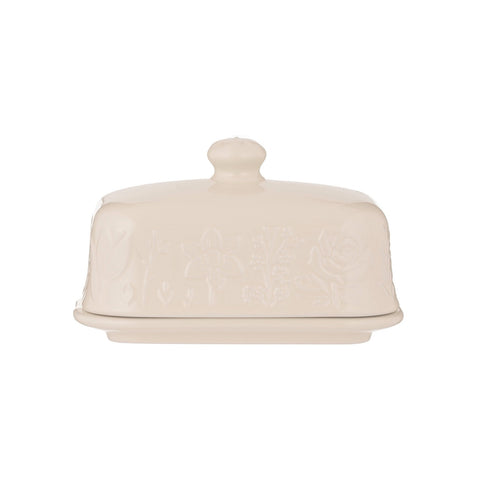 In The Meadow Cream Butter Dish 9 x 15.6 x 10.6cm