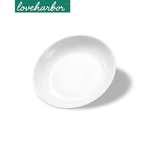Loveharbor White Porcelain Deep Plate