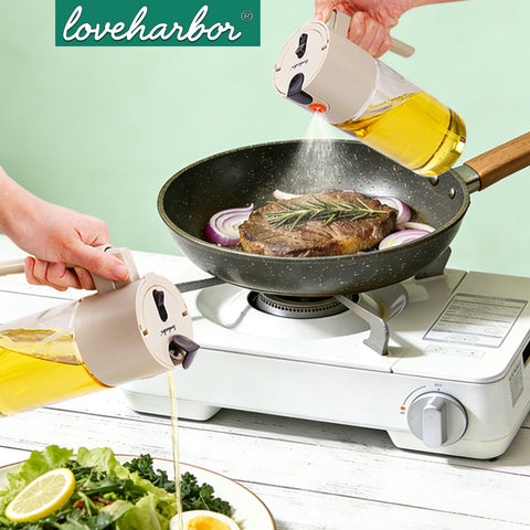 Loveharbor 2-In-1 Glass Oil Dispenser & Sprayer