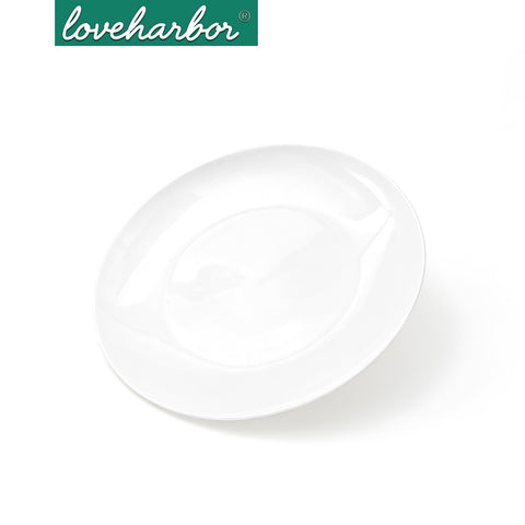 Loveharbor White Porcelain Dinner Plate