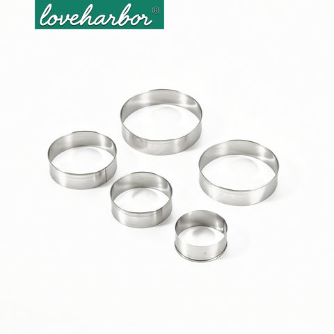 Loveharbor Round Shape Cookies Cutter Set