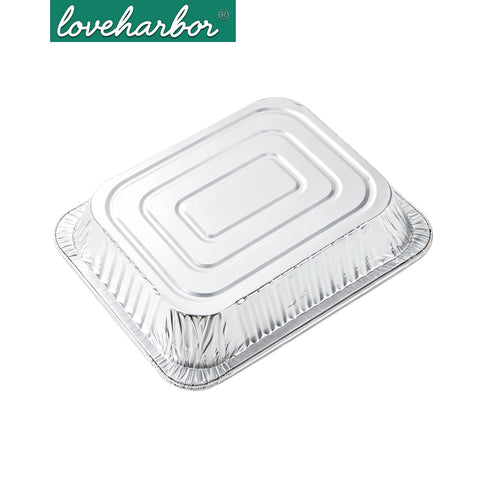 Loveharbor Rectangular Aluminum Foil Baking Pan Set