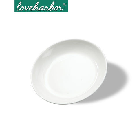 Loveharbor White Porcelain Deep Plate