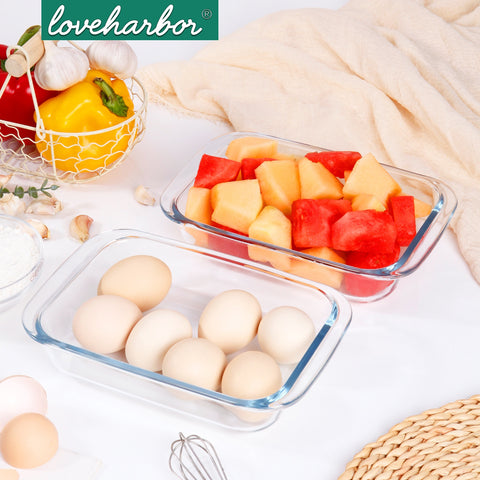 Loveharbor Oblong Glass Baking Dish