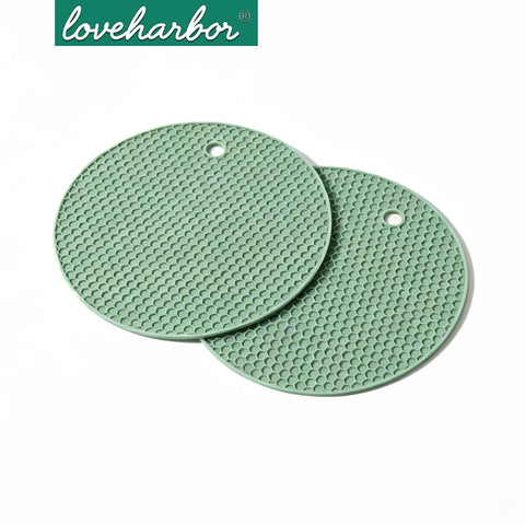 Loveharbor Round Silicone Trivet Scooper