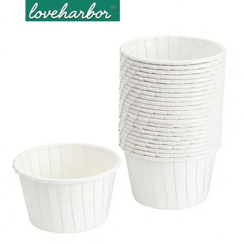 Loveharbor White Muffin Paper Cup