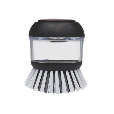 Soap Dispensing Palm Brush Black