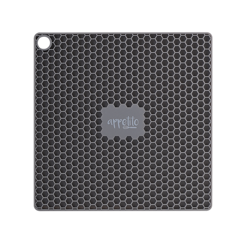 Silicone Square Trivet 17.3 X 17.3cm - Charcoal