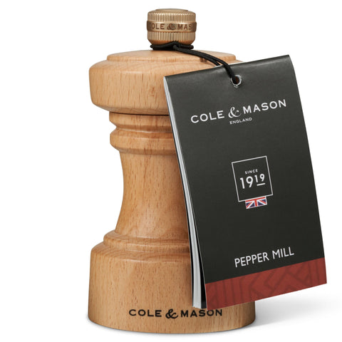 Hoxton Natural Beech Pepper Mill 10.4cm