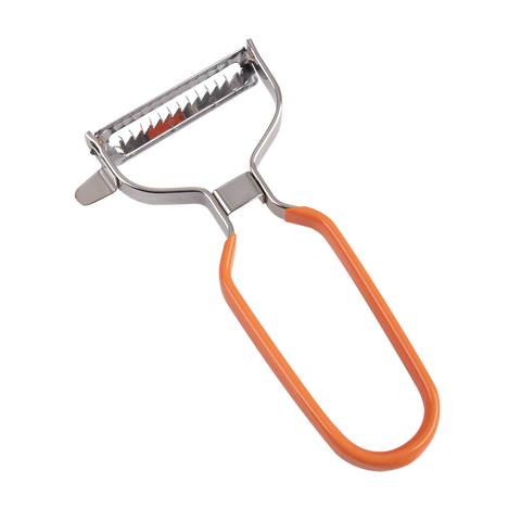 Stainless Steel Julienne 'Y' Peeler W/ Japanese Steel Blade - Orange