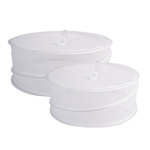 Pop-Up Food Covers Set 2 34cm/39cm Dia. - White