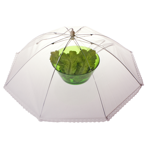 76Cm Nylon Net Food Cover White