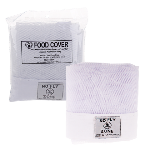 No Fly Zone Table-Throw Food Cover White