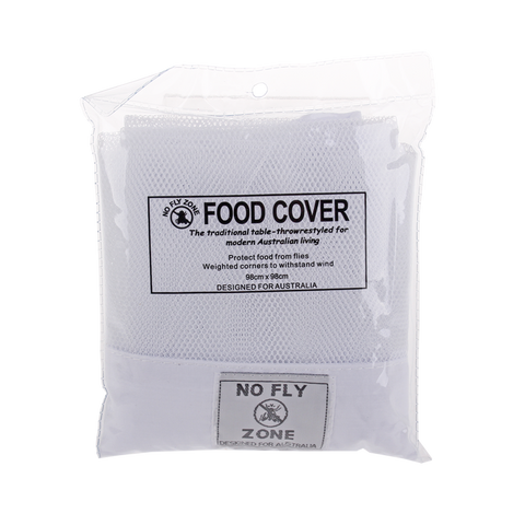 No Fly Zone Table-Throw Food Cover White
