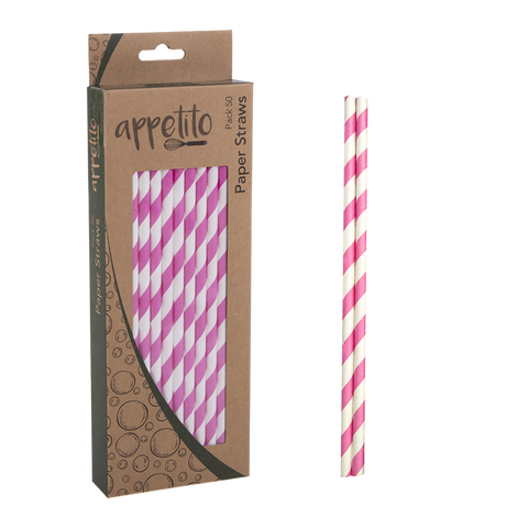 Paper Straws Pack 50 - 4 Colors