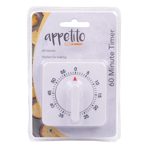 60 Minute Timer Square - White