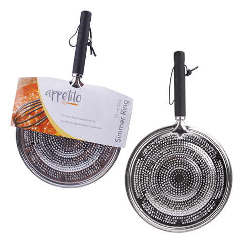 Simmer Ring 21cm Diameter With Black Handle