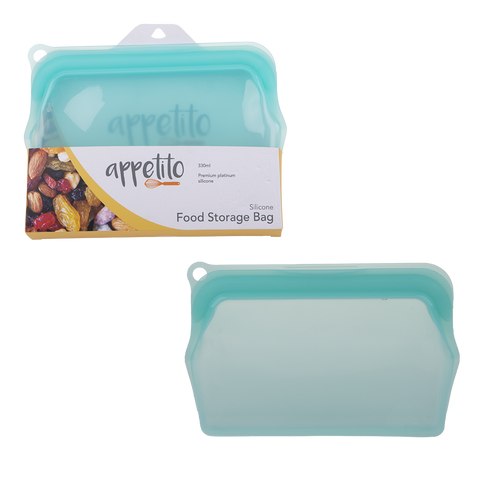 Silicone Small Food Storage Bag 330ml - Aqua