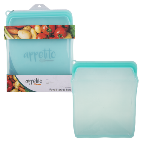 Silicone Extra Large Food Storage Bag 1960ml - Aqua