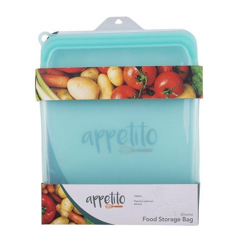 Silicone Extra Large Food Storage Bag 1960ml - Aqua