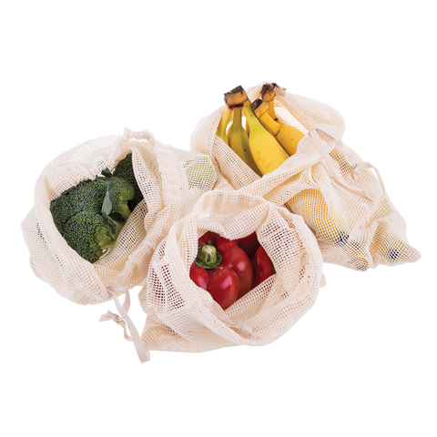 Cotton Net Produce Bags Set of 3