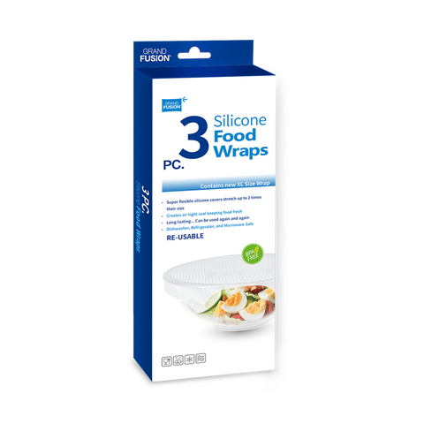 Silicone Food Wraps Xl 3 Pack