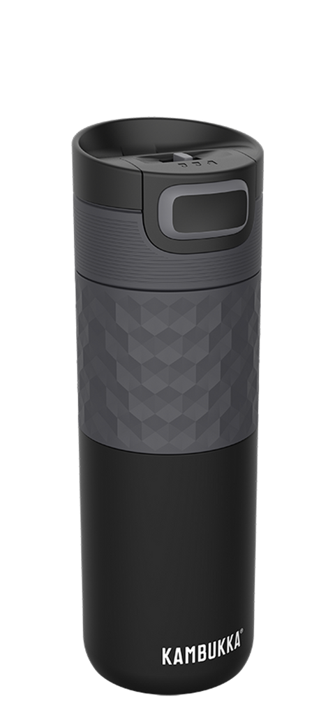 Etna Grip 3-in-1 Snapclean 500ml Travel Mug Black Steel