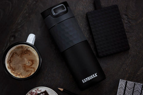 Etna Grip 3-in-1 Snapclean 500ml Travel Mug Black Steel